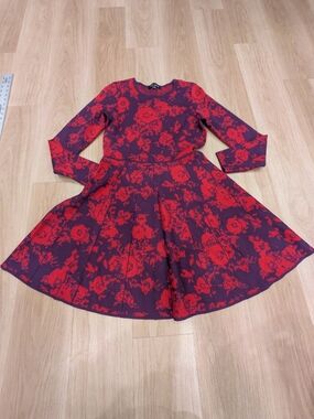 Julia Jordan Red And Purple Abstract Dress Size M